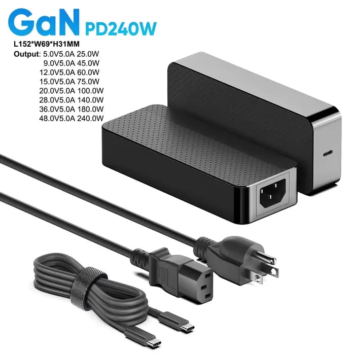 Chargeur USB-C 48V5A 240W pour batterie externe Anker 737, chargeur Portable pour ordinateur Portabl