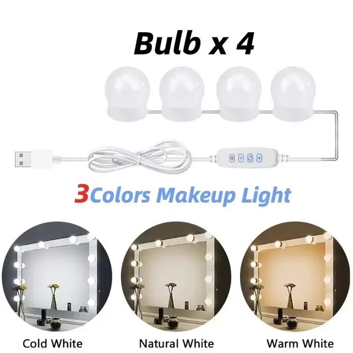Ampoules LED détachables pour miroir de maquillage professionnel, alimentation USB, lumière pour mir