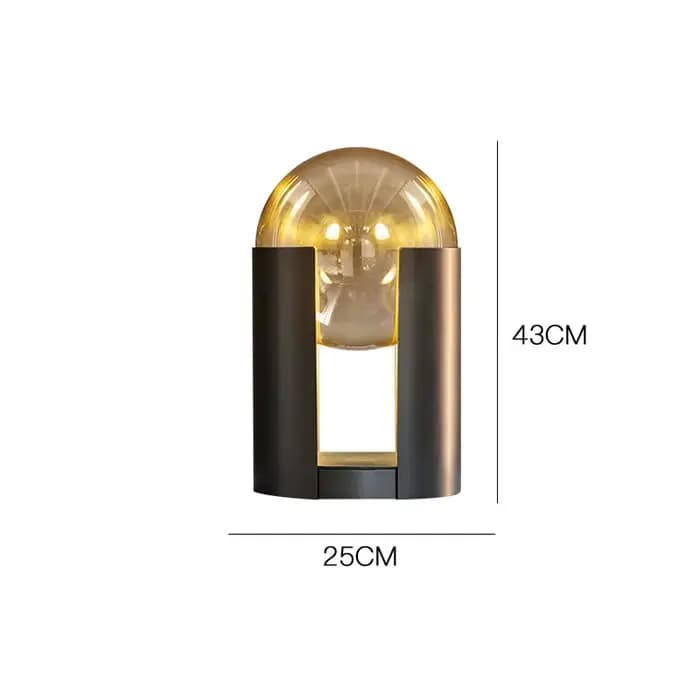Lampe de Table à Base de fer de styliste nordique, abat-jour boule de verre, moderne, salon, chambre