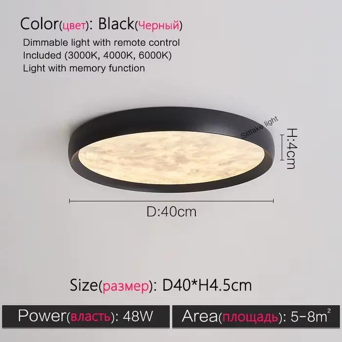 Plafonnier mince minimaliste nuage brume lampe principale led lampe ronde pour chambre Art intérieur