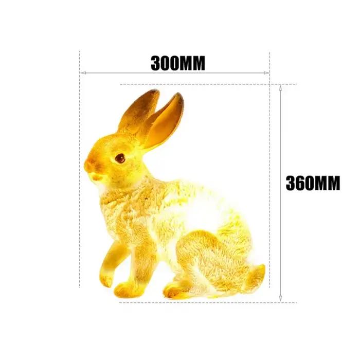 Lampe LED en Forme de Lapin et de Marijuana, Imperméable, Éclairage d'Extérieur, Idéal pour un Jardi