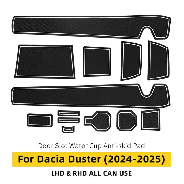 Pour Dacia Duster 3 2024 2025 2026 Tapis antidérapant pour rainures de porte de voiture, protections