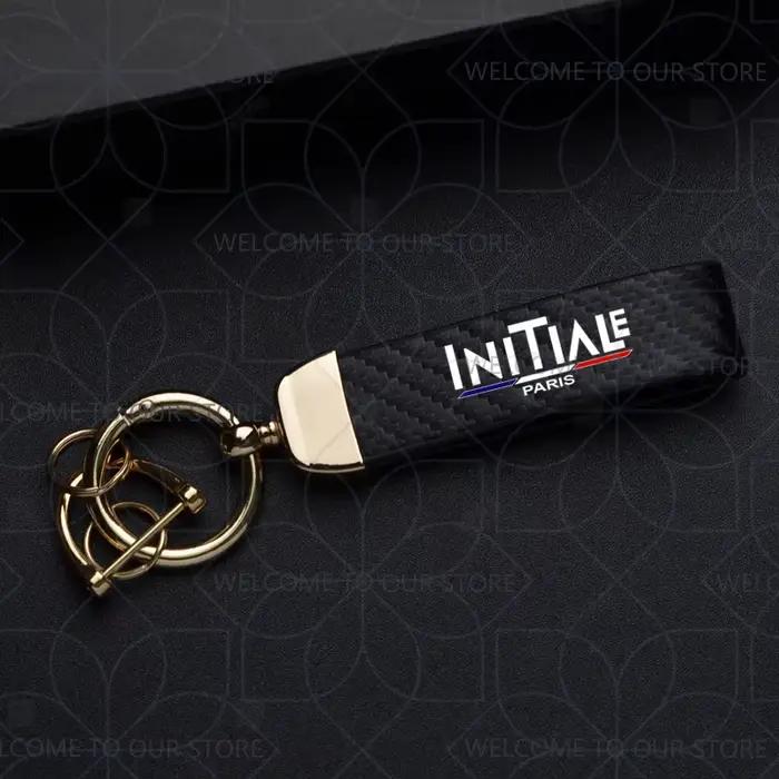 Porte-clés de voiture pour INITIALE PARIS Captur Clio, Logo de couleur française, widget en métal, a
