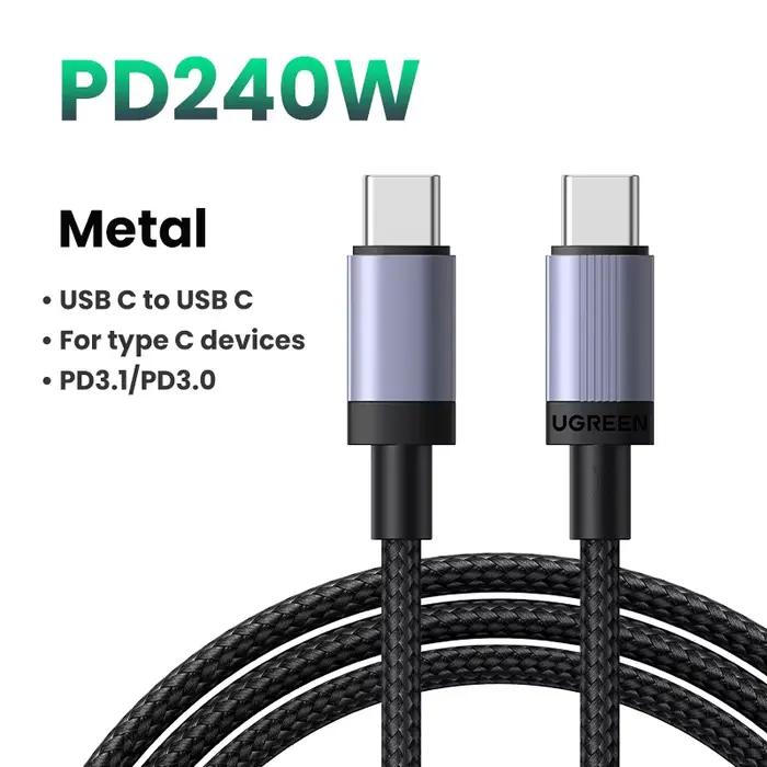 UGREEN 240W USB Type C vers USB C câble 100W PD 3.1 fil de chargeur de charge rapide pour Macbook Pr