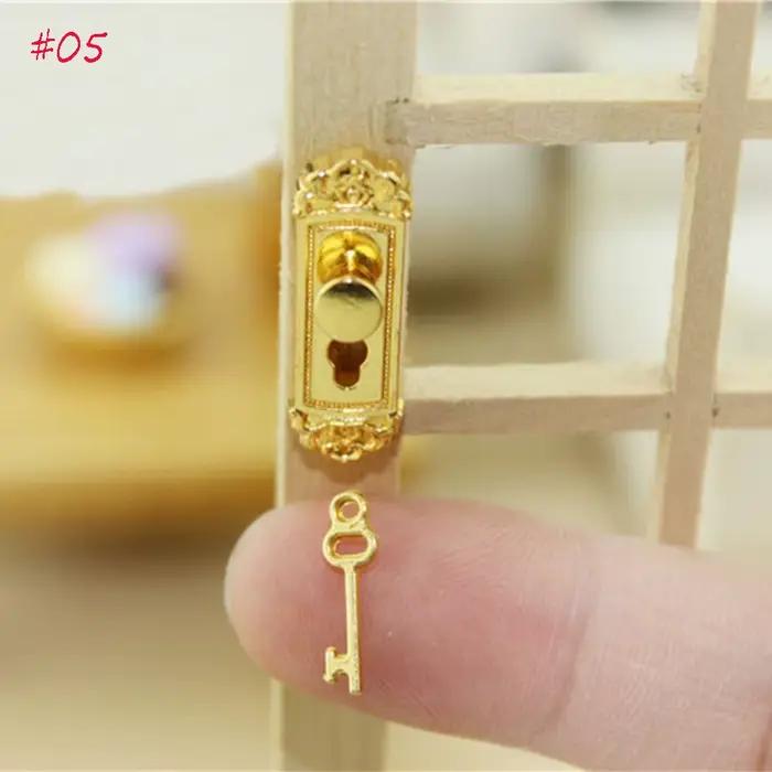1 pièce, accessoires vintage amusants, bricolage, mini serrure de porte miniature pour maison de pou