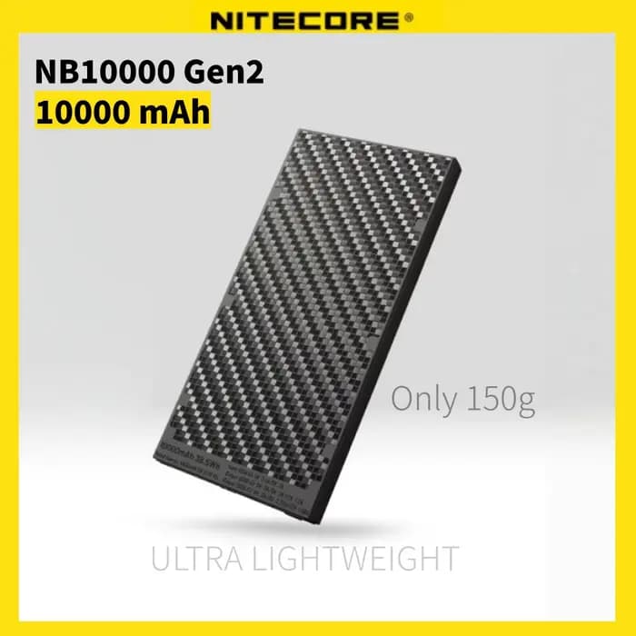 NITECORE NB10000 GEN2 batterie externe 10000 mAh Ultra léger charge rapide chargeur Portable pour iP