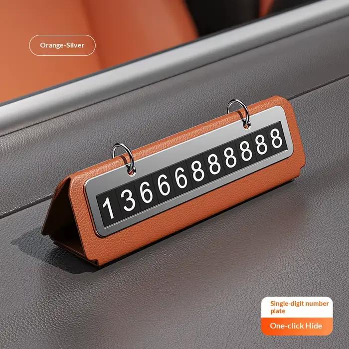 Plaque de numéro de stationnement, design créatif pour l'intérieur de la voiture, plaque de numéro d