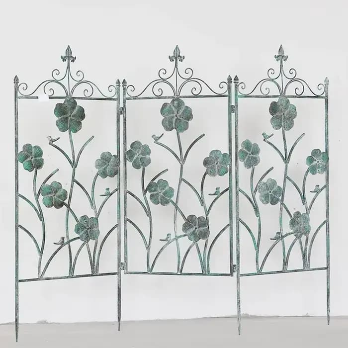 Filet de Protection de paysage en métal pour l'extérieur, clôture décorative de jardin en fer, cadre