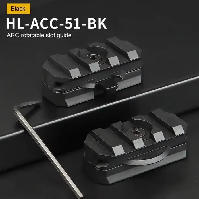 Adaptateur de montage sur rail latéral pour casque, accessoires de chasse, guide de rotation rapide 