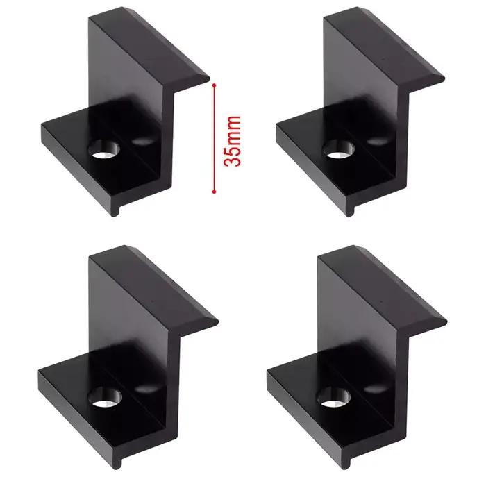 Accessoires de montage pour panneaux solaires, pince d'extrémité pour cadre 30 32 35 40mm, aluminium