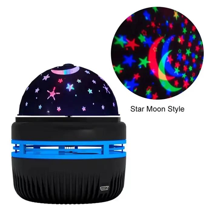Projecteur de ciel étoilé LED, veilleuse USB enfichable, rotatif automatique, lampe d'ambiance pour 