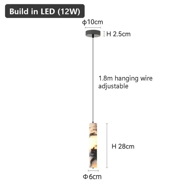Lampe à suspension créative en pierre naturelle, lustre LED haut de gamme, décoration de salon, Desi