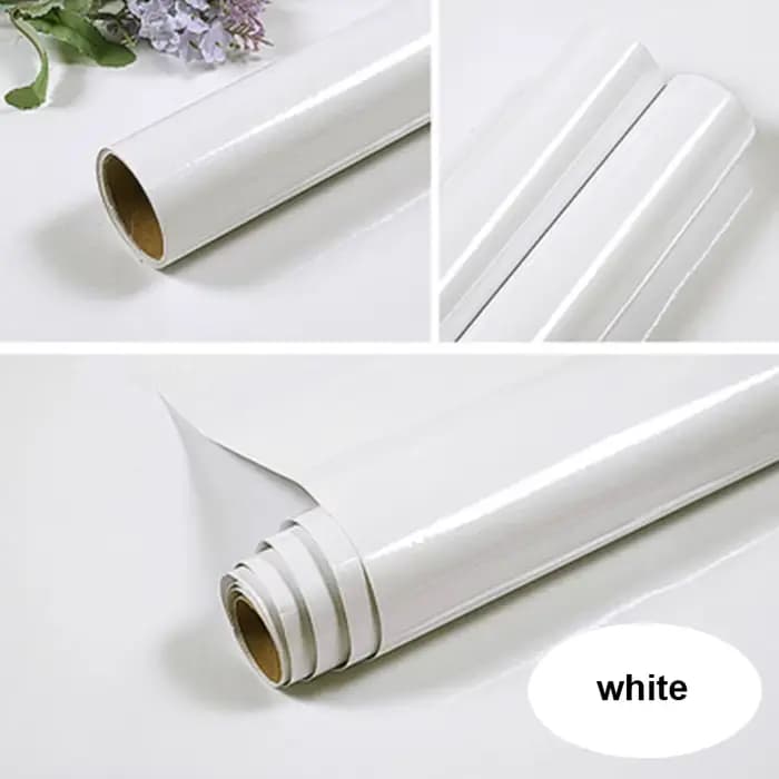 Autocollants muraux pour armoires blanches brillantes, décoration pour meubles anciens, autocollant 