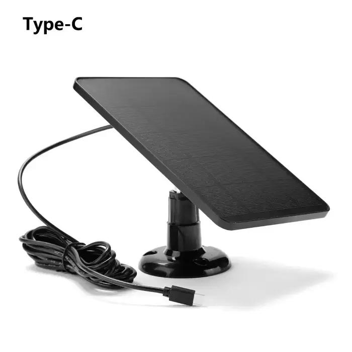 Panneau solaire USB Type C extérieur étanche faible consommation sécurité Surveillance sonnette camé