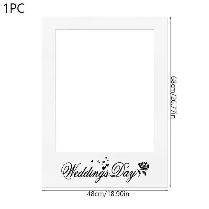 Cadre photo en carton blanc DIY pour la journée du mariage, douche nuptiale, enterrement de vie de j