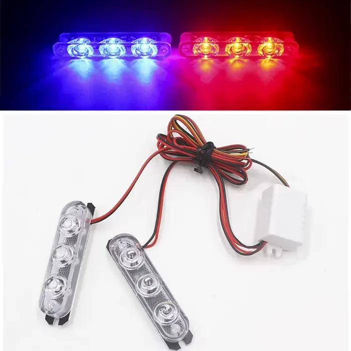 1 paire de feux stroboscopiques à 3 LED, clignotants automatiques, stroboscopes, feux de signalisati
