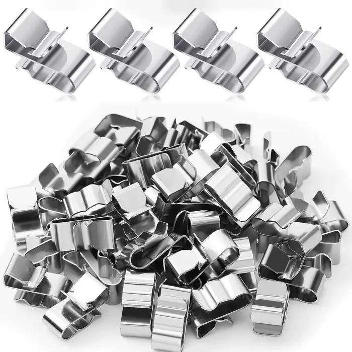 Clip de fixation pour panneau solaire, 50 pièces, pour câble en acier inoxydable 2x6mm, organisateur