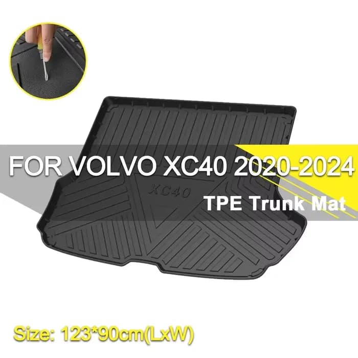 Tapis de couverture de coffre arrière de voiture, antidérapant, imperméable, en caoutchouc, doublure
