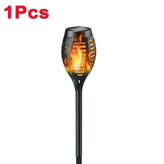 12LED Solaire Flamme Torche Lumière vacillante Lumière Étanche Jardin Décoration Extérieure Pelouse 