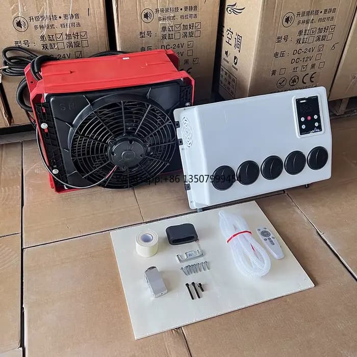 Climatiseur de stationnement 12V/24V DC en gros, boîtier en plastique léger, climatisation automobil