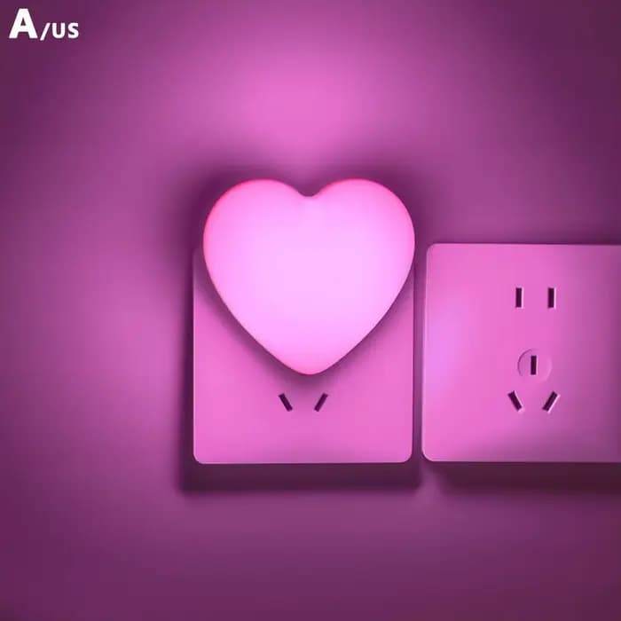Lampe de nuit LED en forme de cœur 3D, lampe romantique rose pour mariage, ornement de lumière de nu