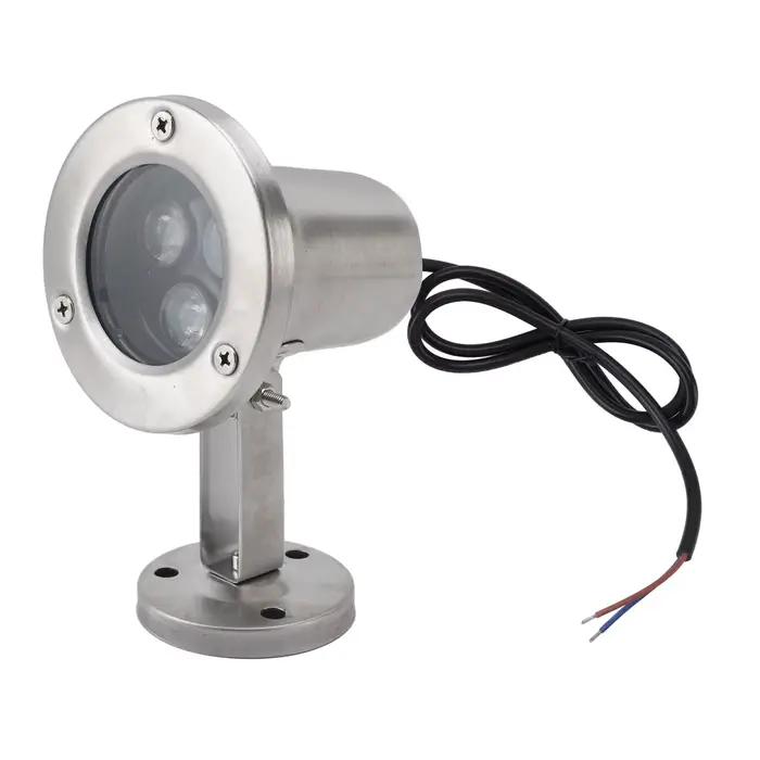 Projecteur SubSN à économie d'énergie étanche IP68, lumière de bassin, 3W, LED, acier inoxydable, fo
