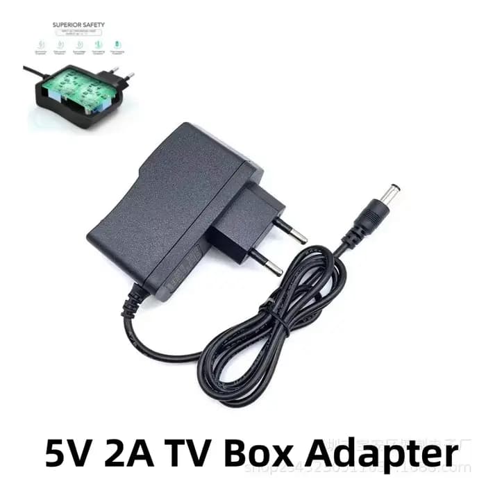 Adaptateur d'alimentation pour boîtier TV, alimentation 5V, pipeline 5.5x2.5mm, chargeur UK EU AU US