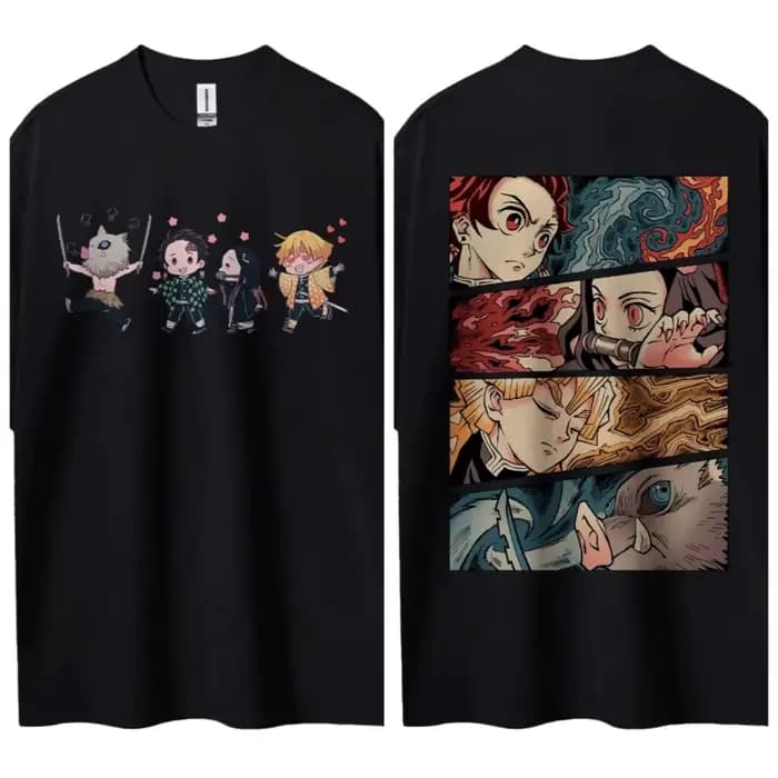 Demon Slayer japonais à sang chaud Anime personnages classiques sport décontracté à manches courtes 