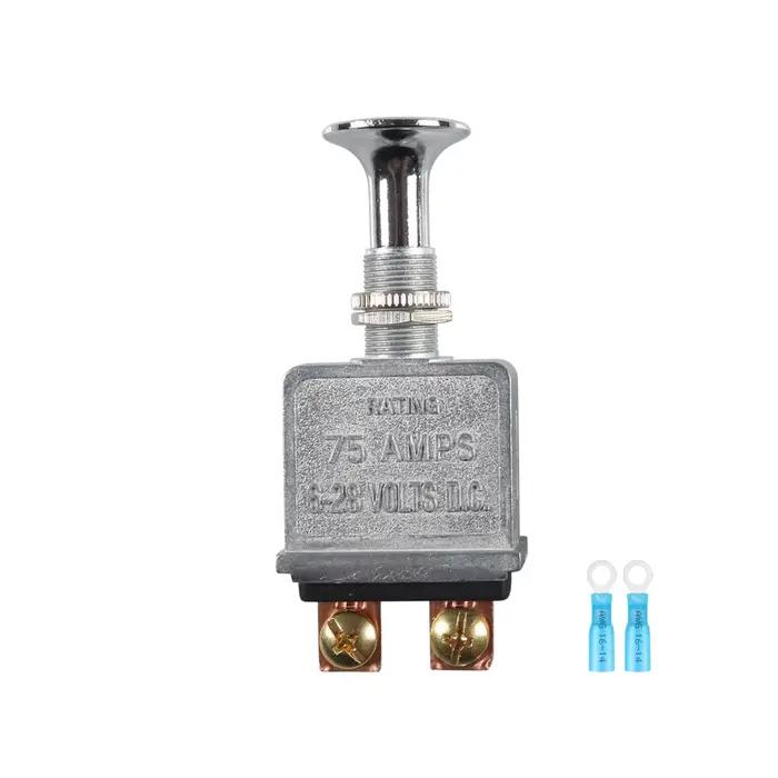 Interrupteur Push-Pull robuste marche/arrêt 75 AMP 6-28V DC 2 positions Spst marche/arrêt pour autom