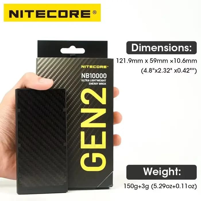 NITECORE NB10000 GEN2 10000 mAh batterie externe Ultra léger charge rapide chargeur Portable pour iP