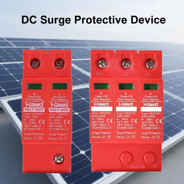 Dispositif de protection contre les surtensions DC SPD, 2P 40KA 60KA 600V 800V 1000V, protecteur de 