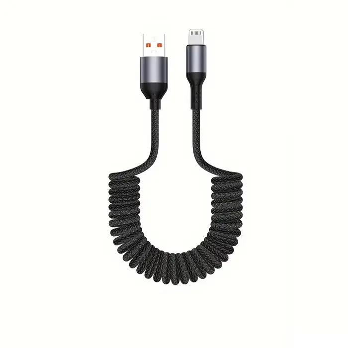 Câble de charge rapide USB 3A pour voiture, compatible iPhone 14 11 12 13 Pro X XS Max 6 7 8 Plus SE