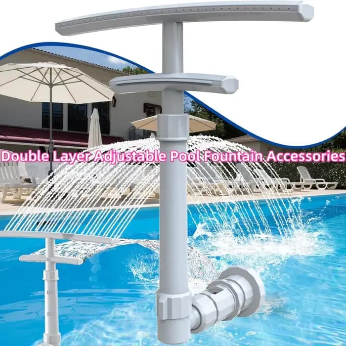 1 accessoire de fontaine de piscine réglable Double couche, capable de 360 °   Rotation, facile à in