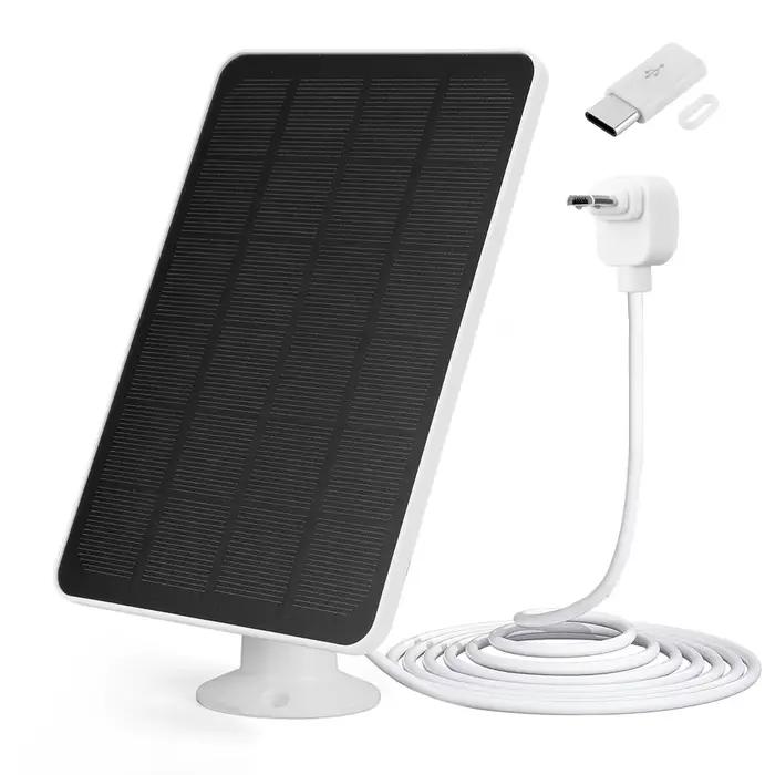 Panneau solaire pour caméra 4W/6W, panneau solaire étanche IP65, 360° ° Support mural réglable pour 
