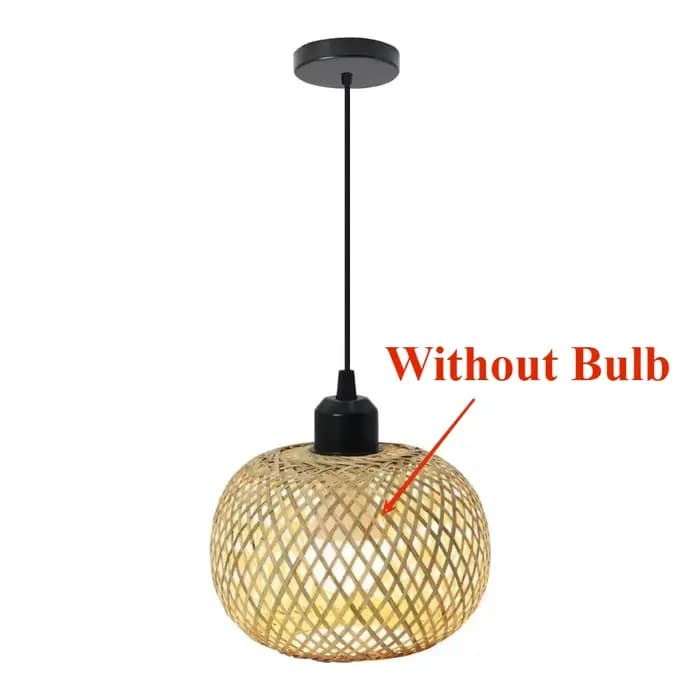 Lampe Suspendue en Bambou Tissé à la Main, Lustres de Style Chinois, Pastorale, Vintage, pour Restau