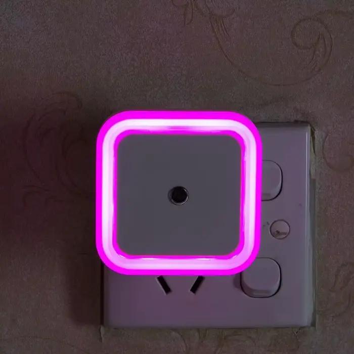 Mini lampe de nuit LED sans fil à capteur carré, prise EU/US, éclairage intérieur pour bébé, enfant,
