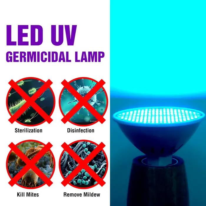 E27 germicide UV lumière Led 254nm lampe ultraviolette LED 25W 35W 50W désinfection bactérienne proj