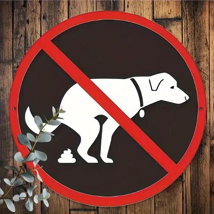 Panneau Interdiction de Déjections Canines |   Décoration d'avertissement sur les déchets d'animaux 
