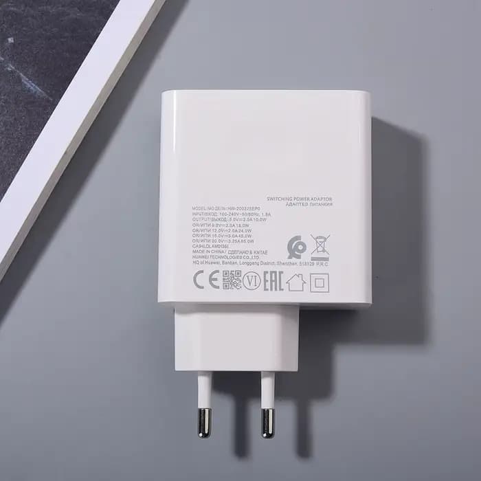Huawei 65W EU/US PD SuperCharge prise 20V 3.25A USB C adaptateur de chargeur mural pour P50 Matebook
