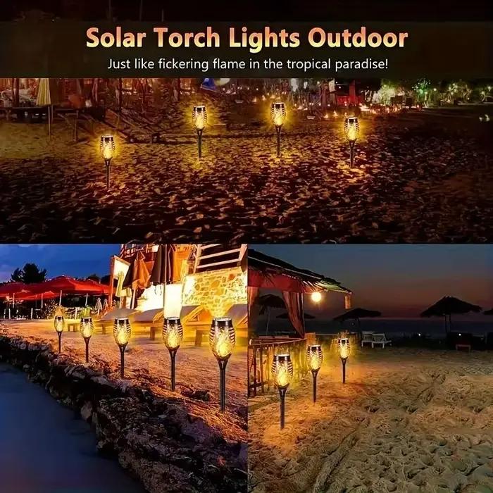 12LED Solaire Flamme Torche Lumière vacillante