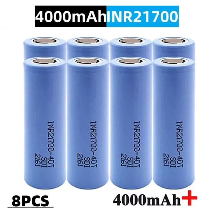 4000mAh 3.7V 21700 batterie 30A haute décharge/grande capacité INR 21700-40T