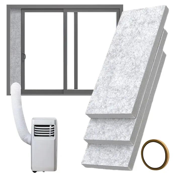 Kit de fenêtre pour climatiseur portable, panneau isolant pour climatiseur, panneaux isolants pour installation horizontale ou verticale