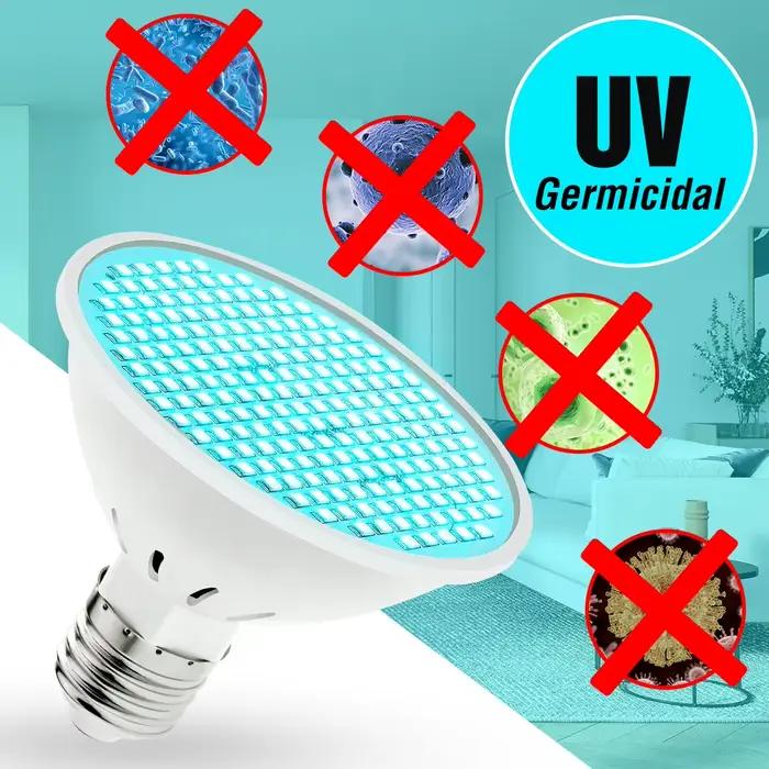 E27 germicide UV lumière Led 254nm lampe ultraviolette LED 25W 35W 50W désinfection bactérienne projecteur ampoule 220V 110V stérilisateur lumière