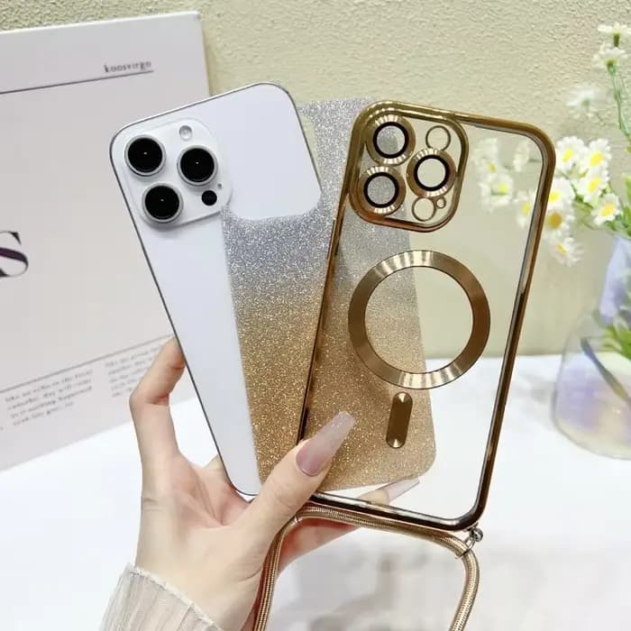 Étui magnétique avec sangle pour Samsung S25 Ultra Galaxy S24 FE S21 S26 S22 S23 Plus A56