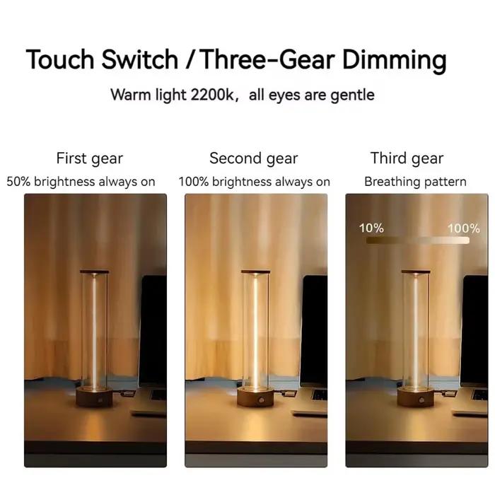 Lampe de table LED portable sans fil aste