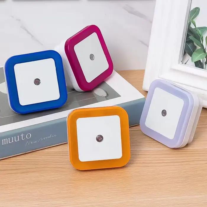 Mini lampe de nuit LED sans fil à capteur carré, prise EU/US, éclairage intérieur pour bébé, enfant, chambre, salon, couloir, décoration de la maison