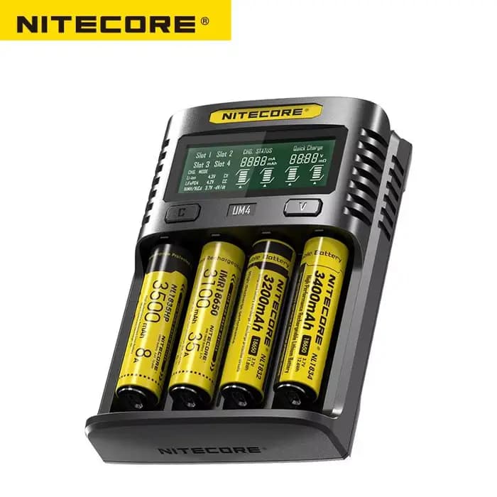 Nitecore – chargeur USB UM4 à quatre fentes QC