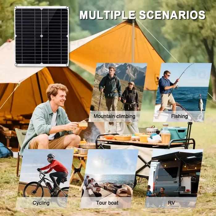 SOECOPO 900W (contrôleur 100A gratuit) Kit de panneaux solaires portables-3*300W
