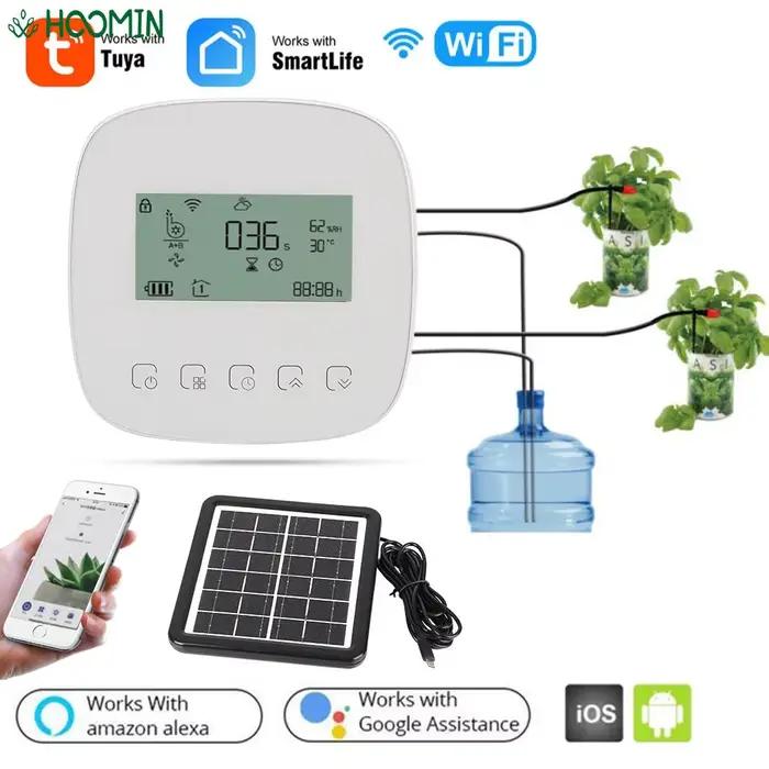 Tuya avec panneau solaire minuterie d'irrigation d'arrosage numérique contrôleur