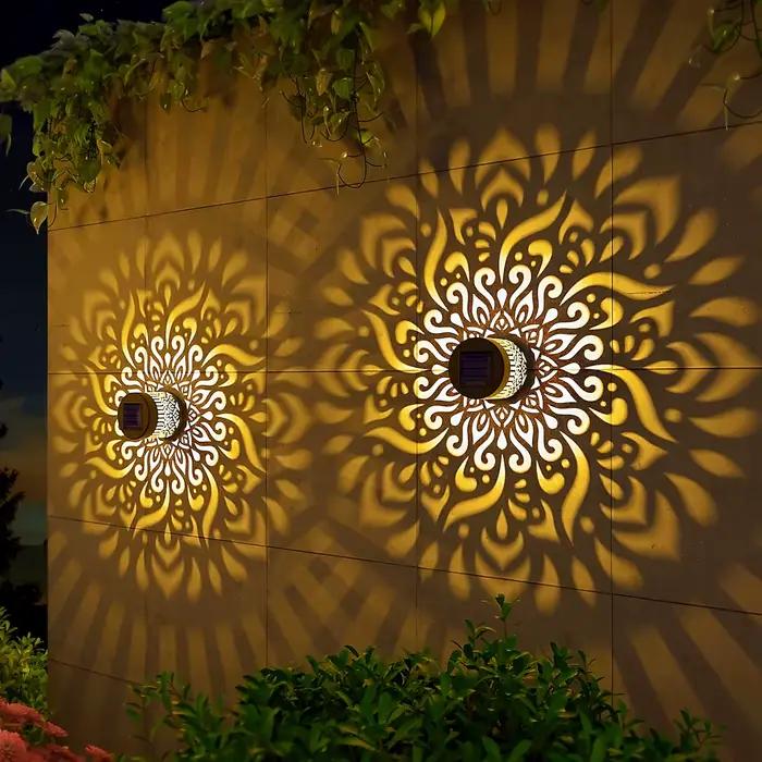 Lampe murale solaire d'extérieur en métal IP65